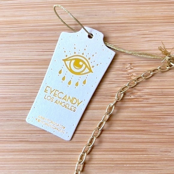 Brand New Eye Candy 14k Gold Plated w/ Glass Crystal Green Statement Necklace - Picture 5 of 13